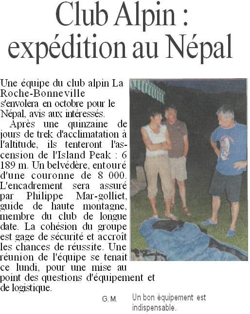 Club Alpin : Expédition au Népal