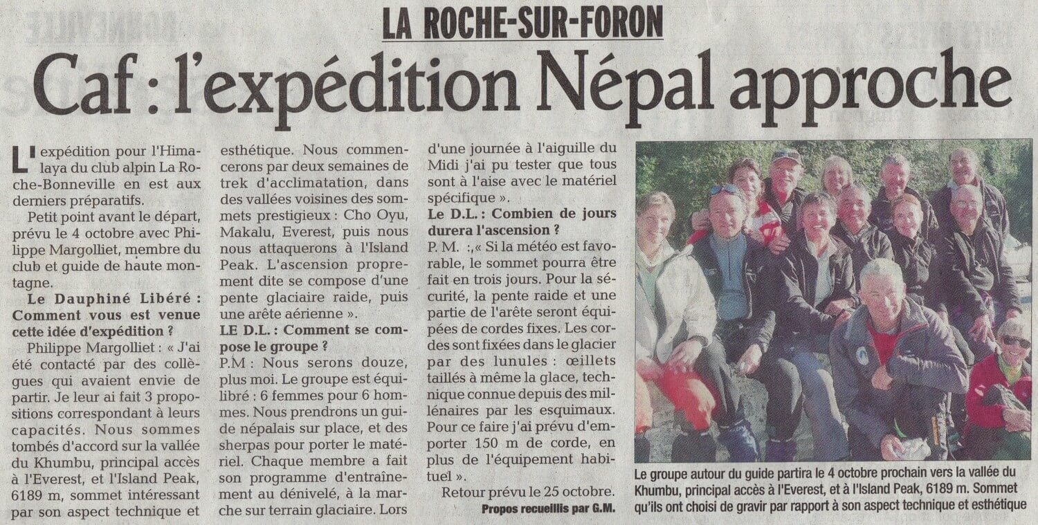 Caf : l'expédition Népal approche